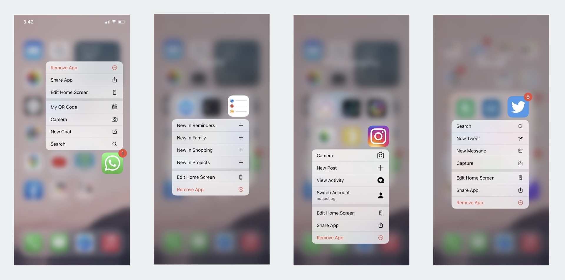Figure 29-3. Quick actions Widgets