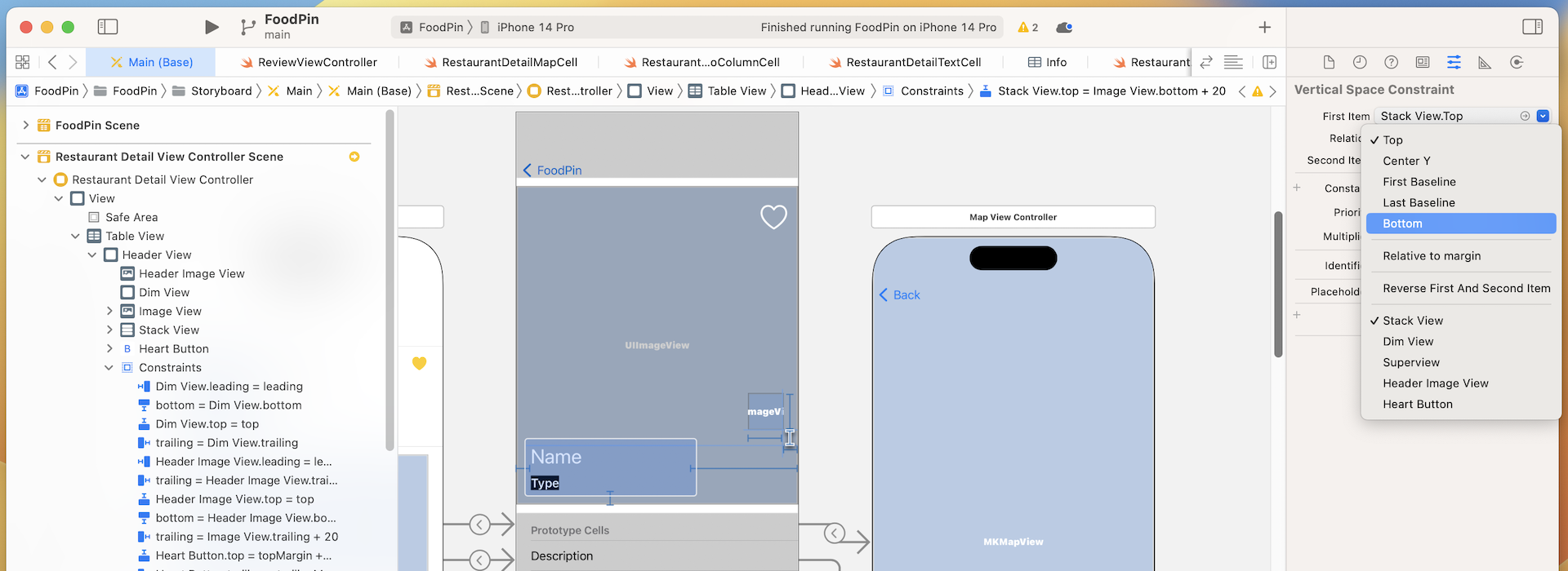 Figure 17-25. Change the first item of the spacing constraint