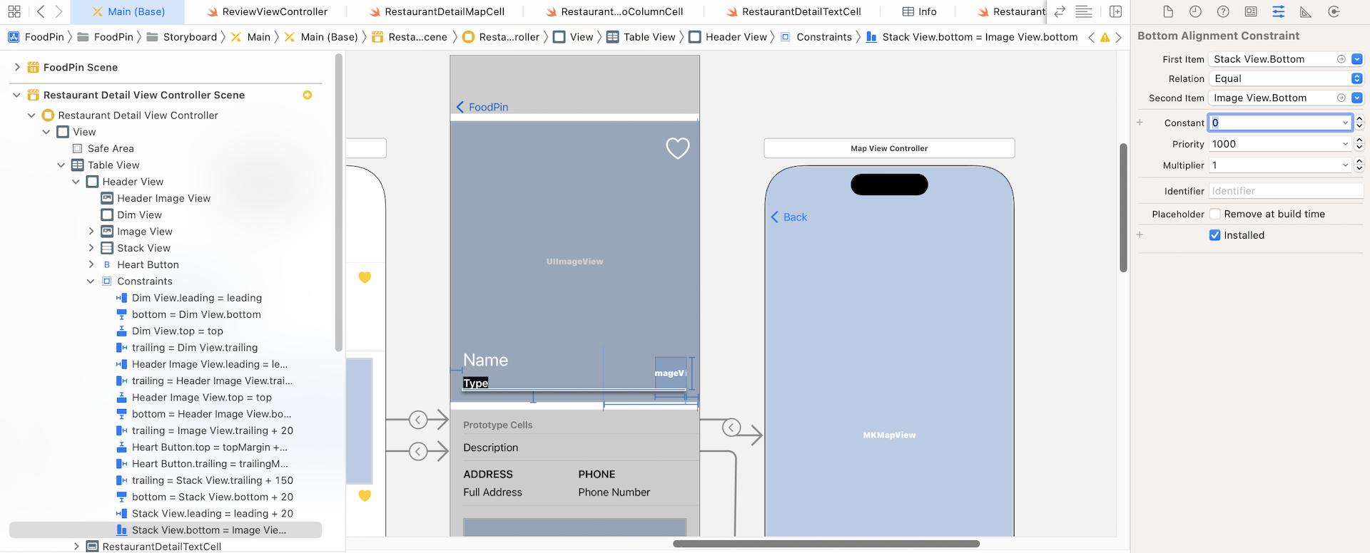 Figure 17-26. Change the first item of the spacing constraint