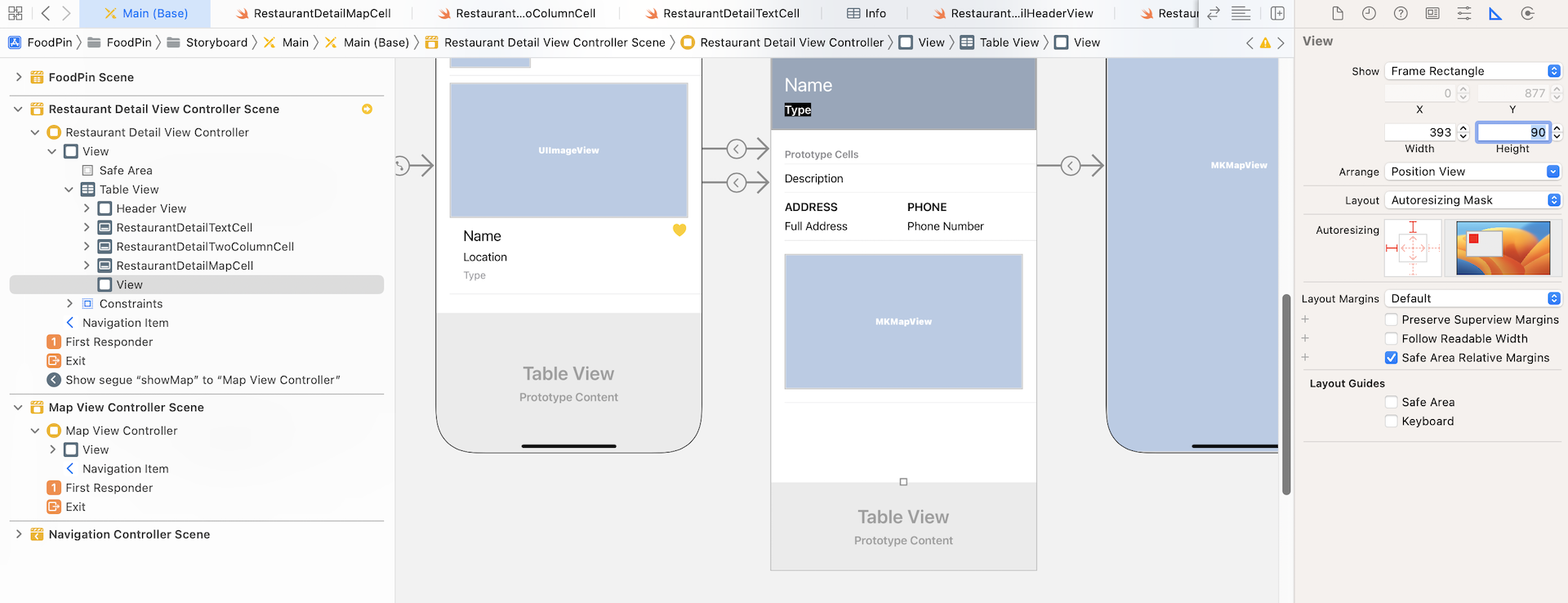 Figure 17-4. Adding a review button in the detail view