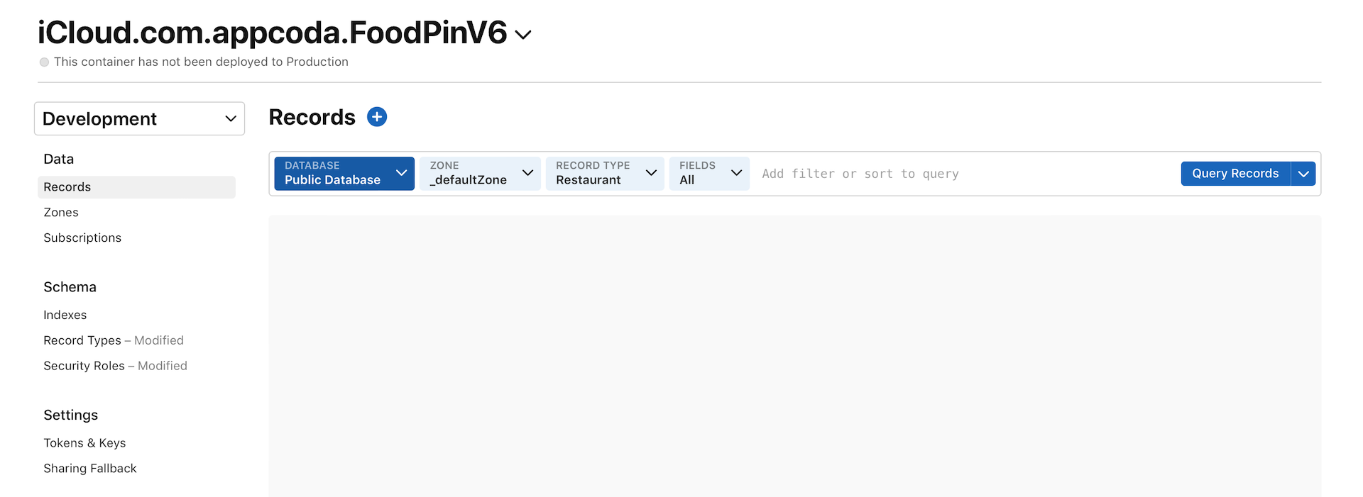 Figure 24-10. Choose the public database