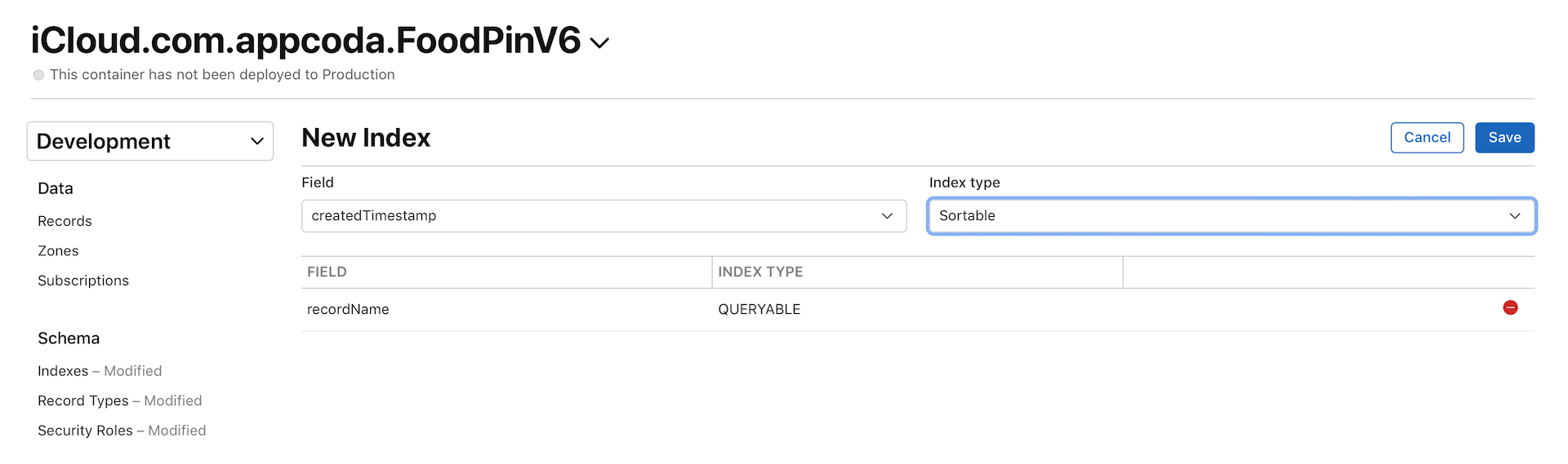 Figure 24-12. Adding indexes