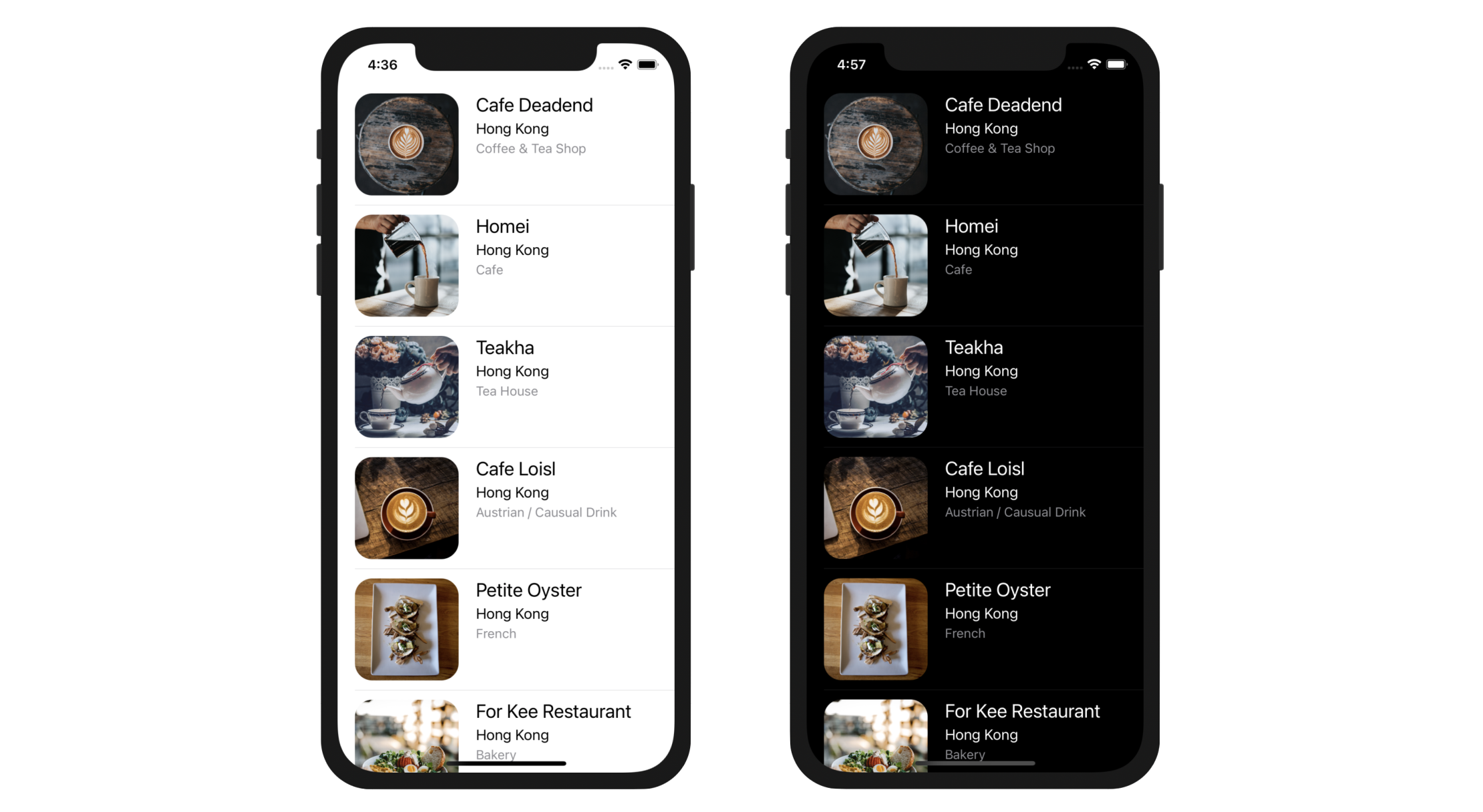 Figure 9-9. Redesigned table view cells