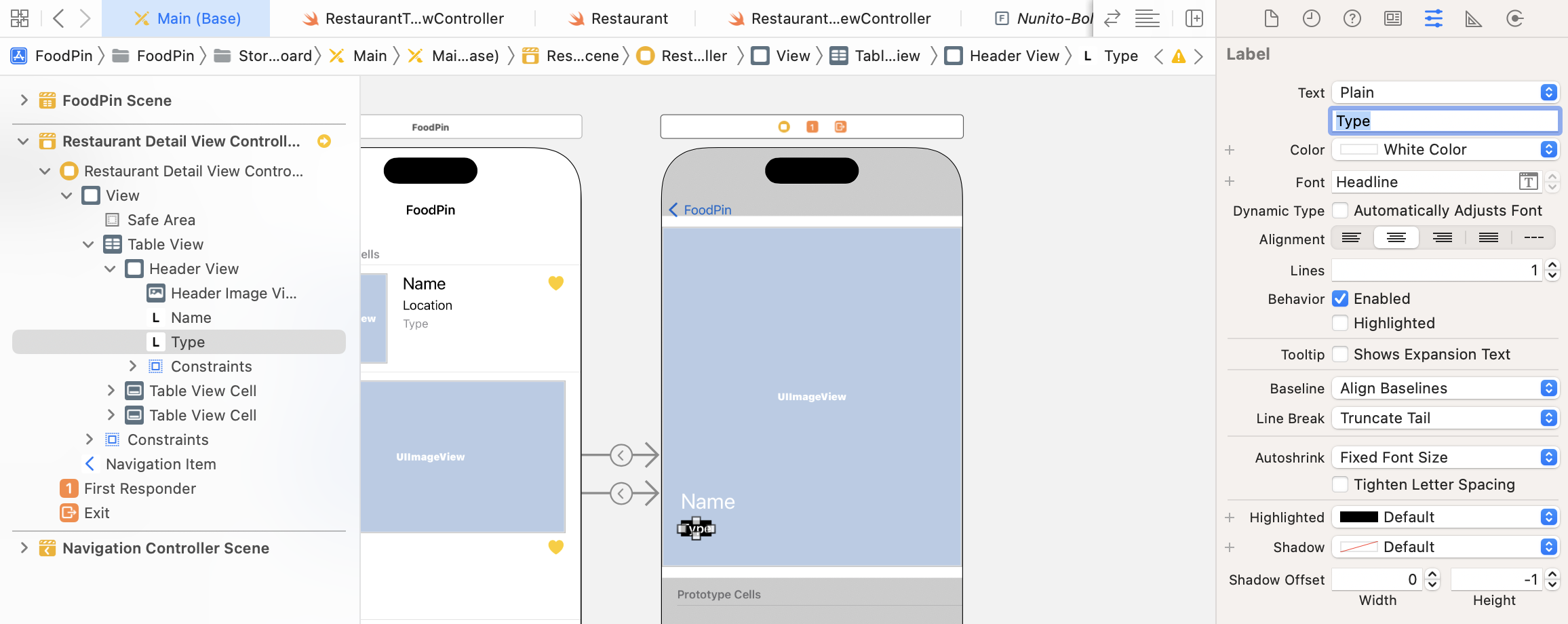 Figure 14-12. Adding the type label