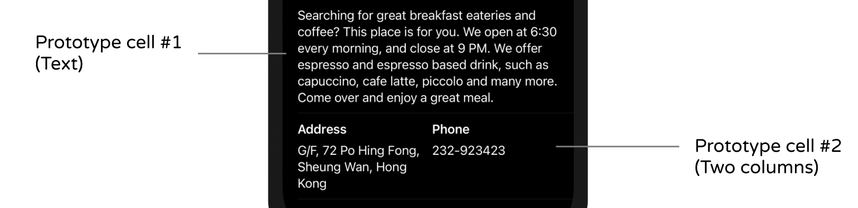 Figure 14-28. Creating two prototype cells