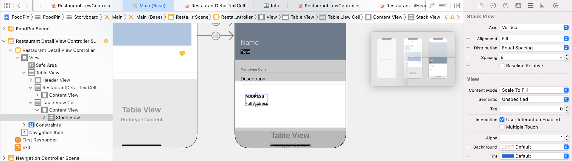 Figure 14-32. Adding two labels to the second prototype cell