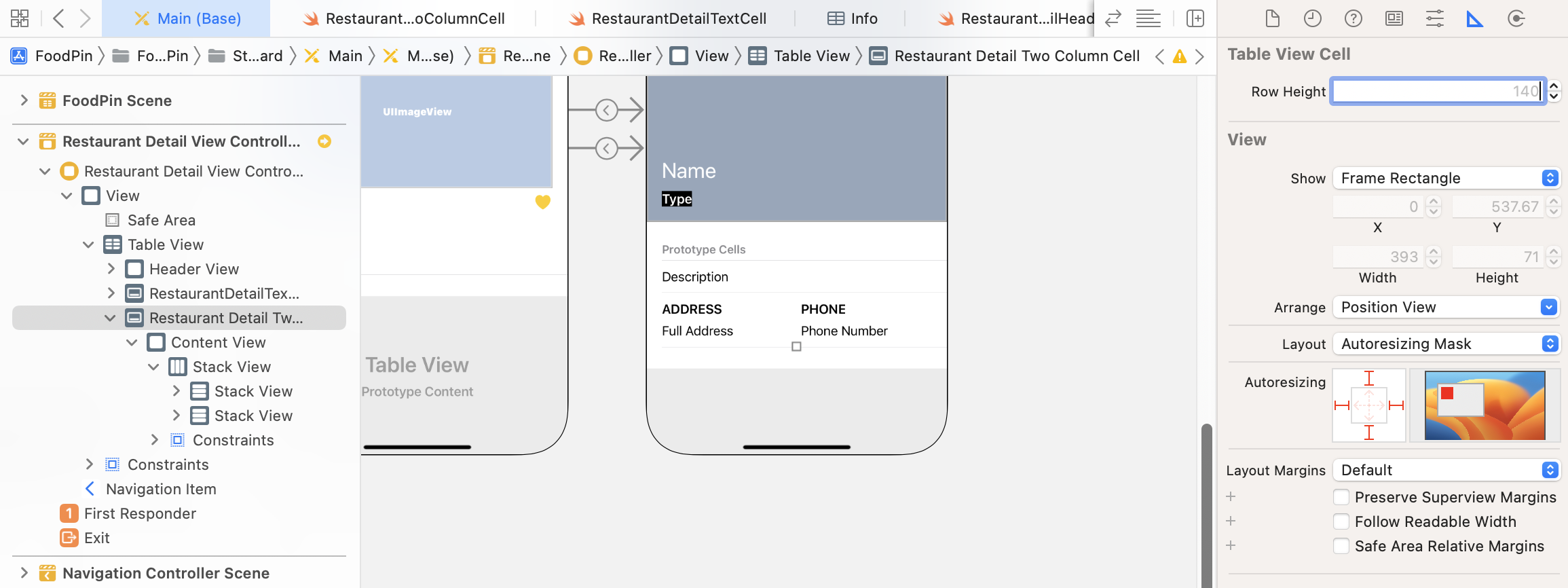 Figure 14-35. Set the cell's size to automatic