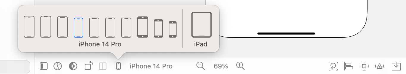 Figure 3-15. The configuration bar in Xcode