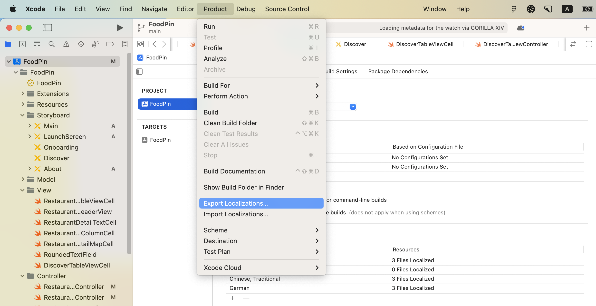 Figure 25-4. Export localization
