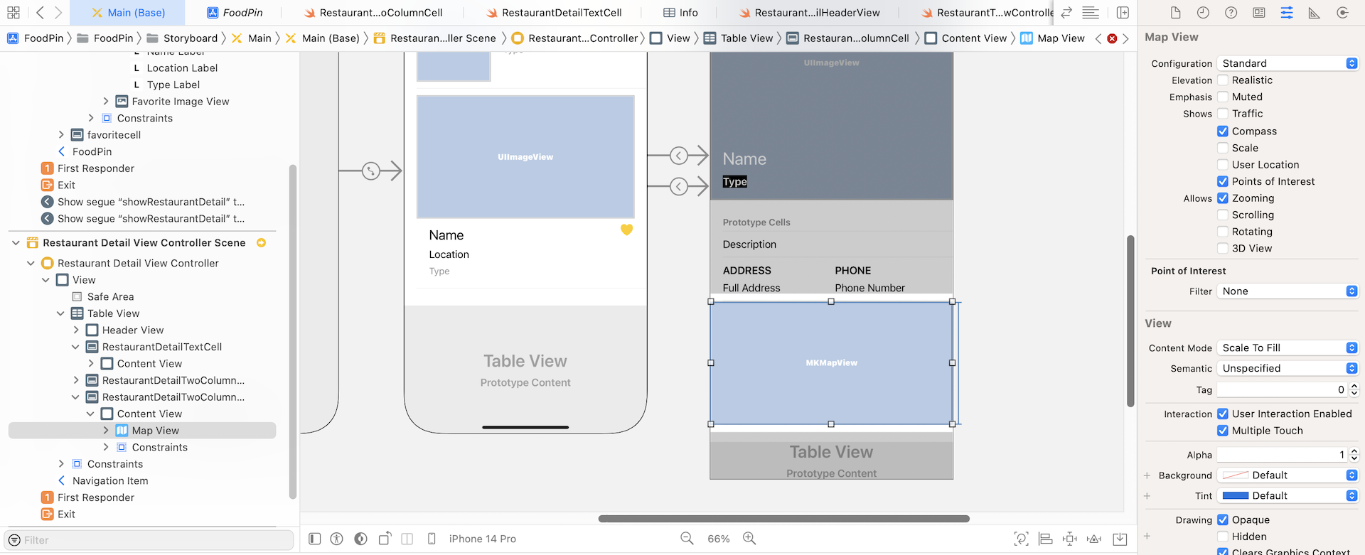 Figure 16-7. Changing the option of the map view