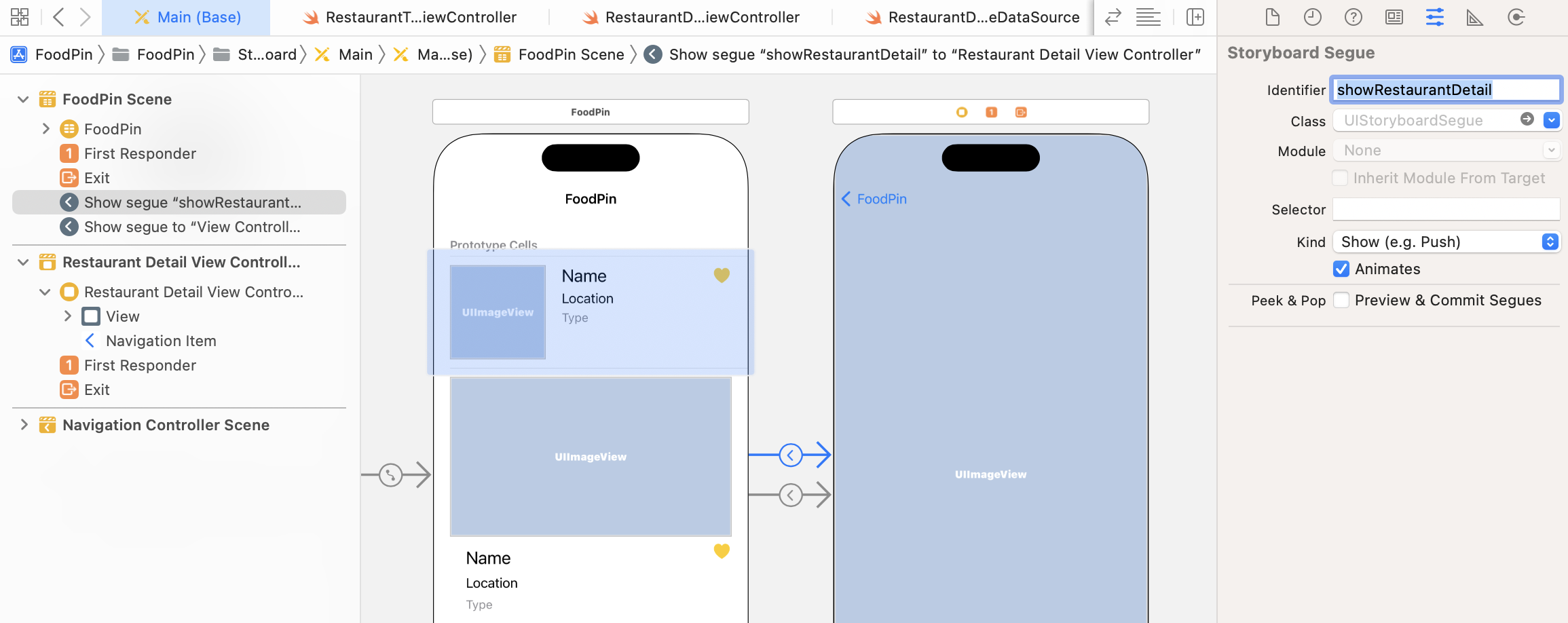 Figure 13-13. Adding a segue identifier