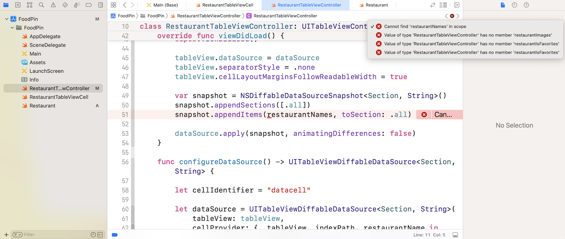 Figure 11-6. You can click the cross indicator to reveal the errors