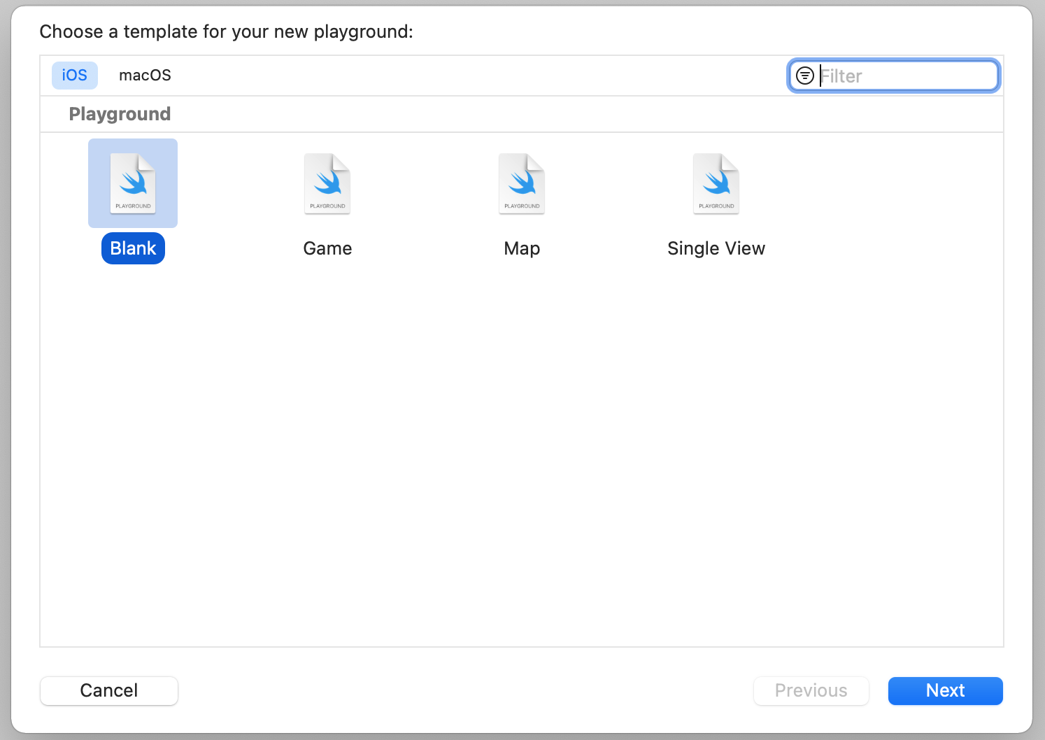 Figure 2-2. Creating a Playground file