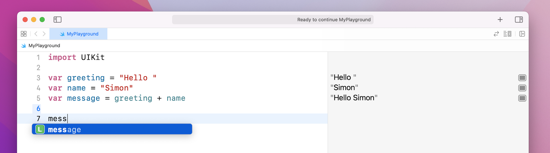 Figure 2-9. Auto-complete feature