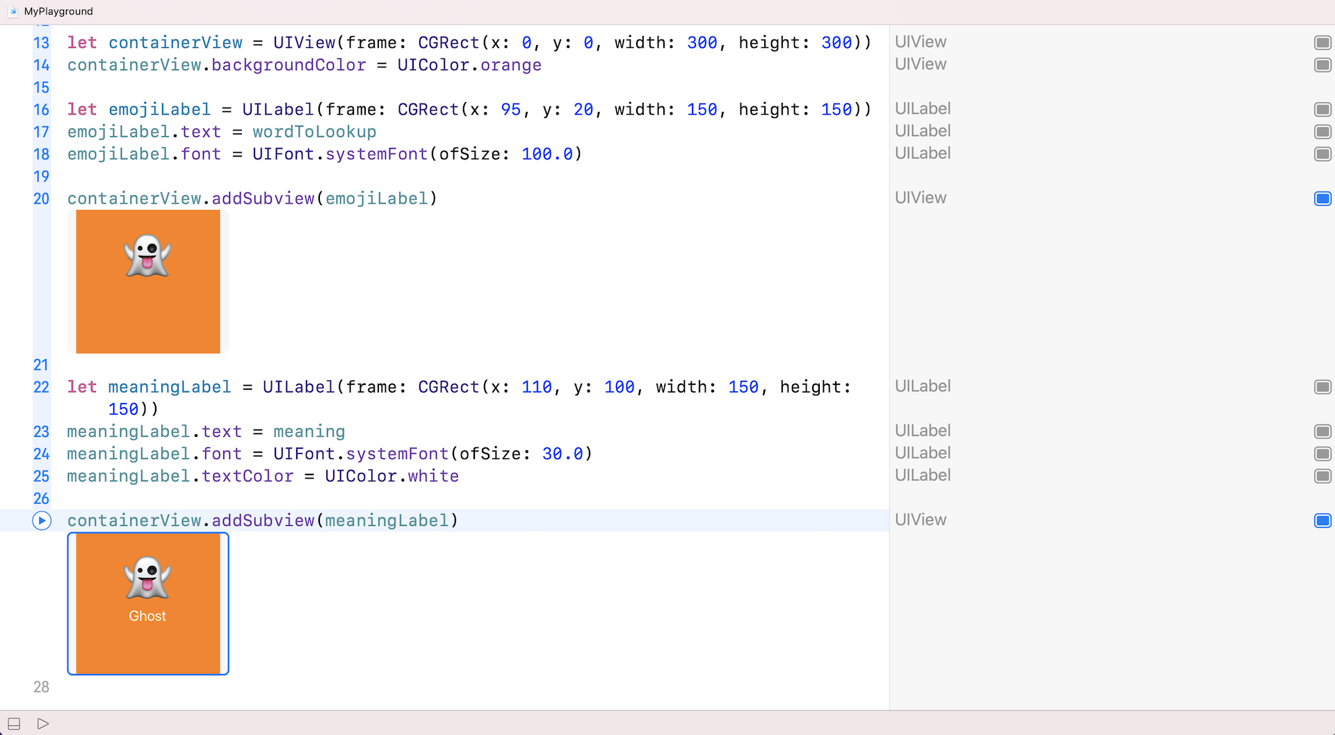Figure 2-24. Nerdy emoji icon in the view
