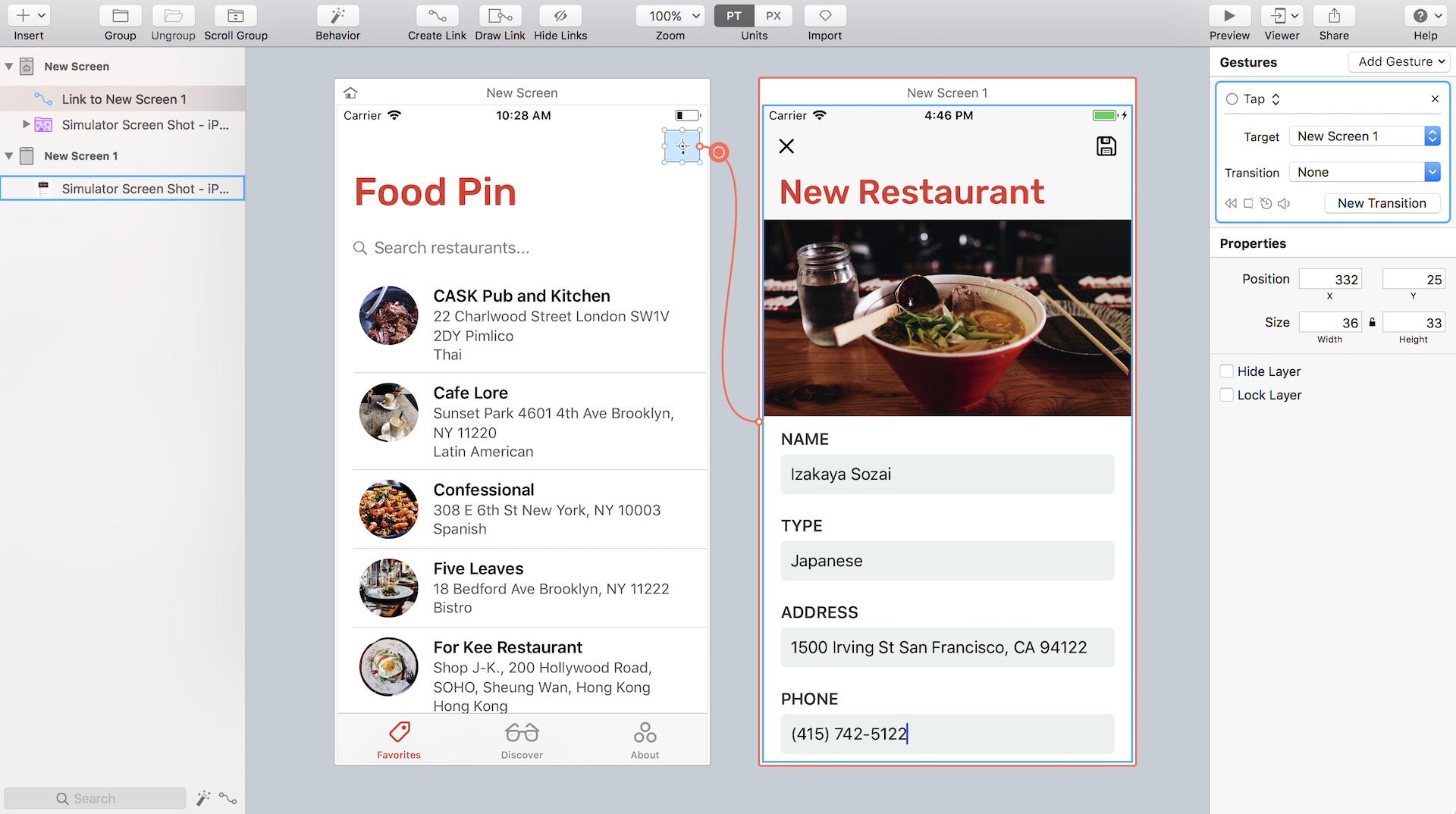 Figure 7-10. Prototyping using Flinto