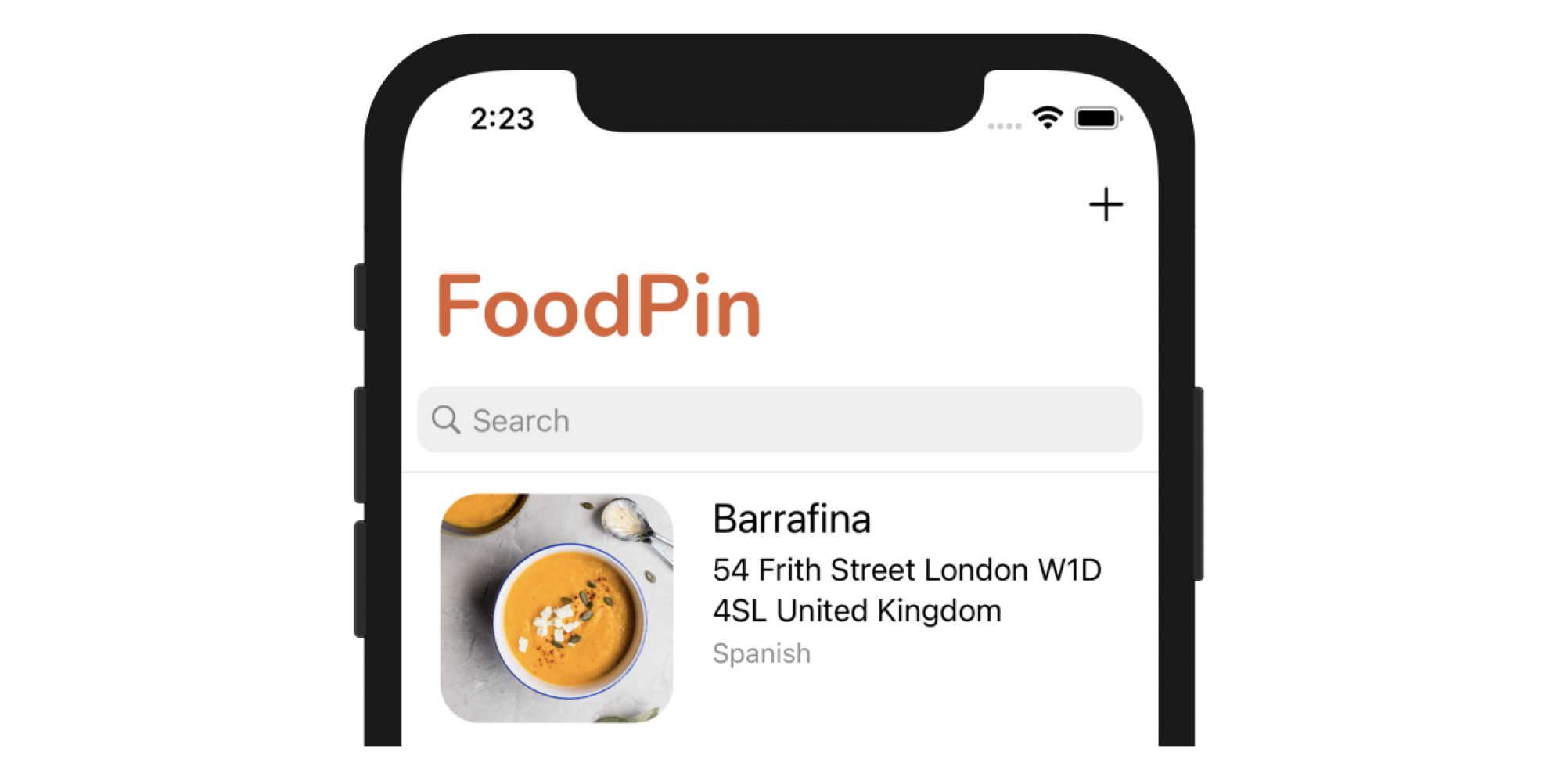 Figure 20-4. A search bar in the table header view