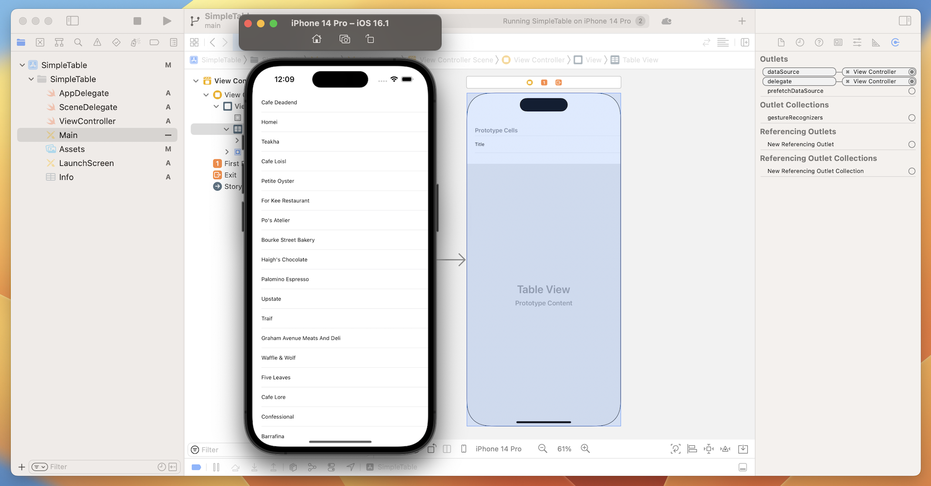 Figure 8-16. SimpleTable App