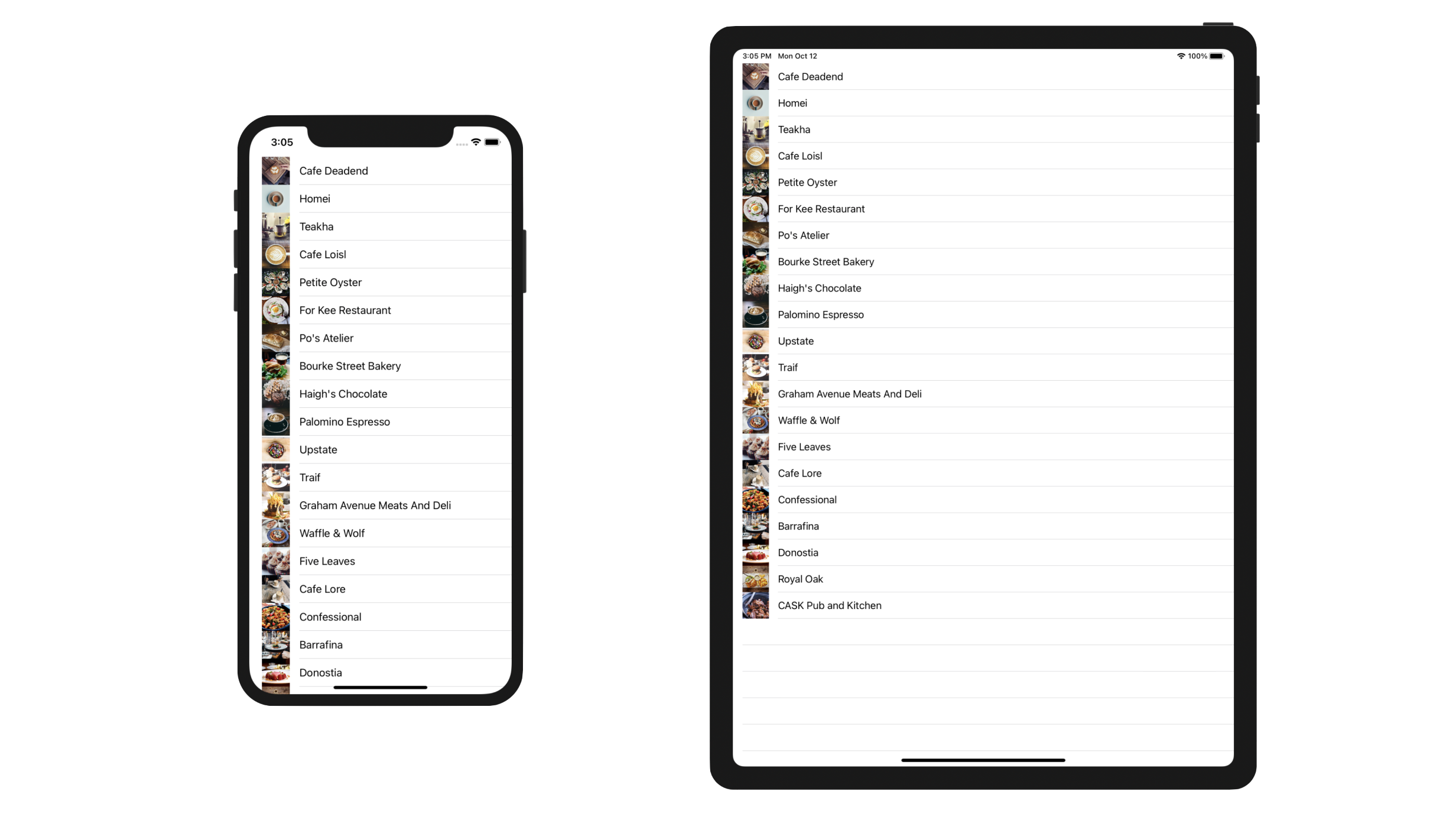 Figure 8-19. Displaying different images in the demo app