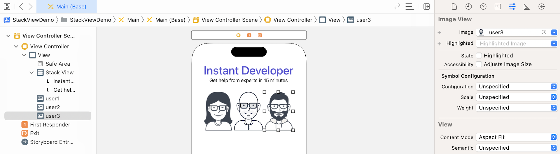Figure 6-14. Assign the images to the image views