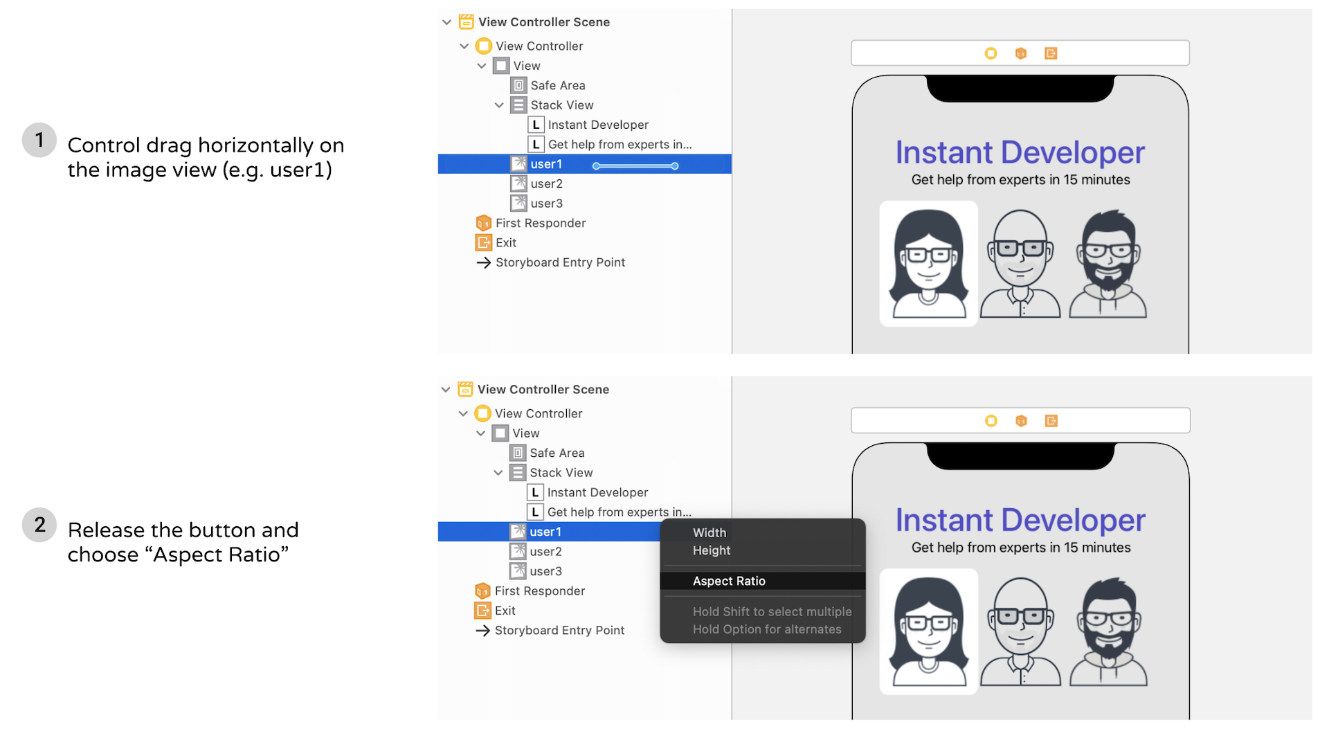 Figure 6-15. Adding an aspect ratio constraint