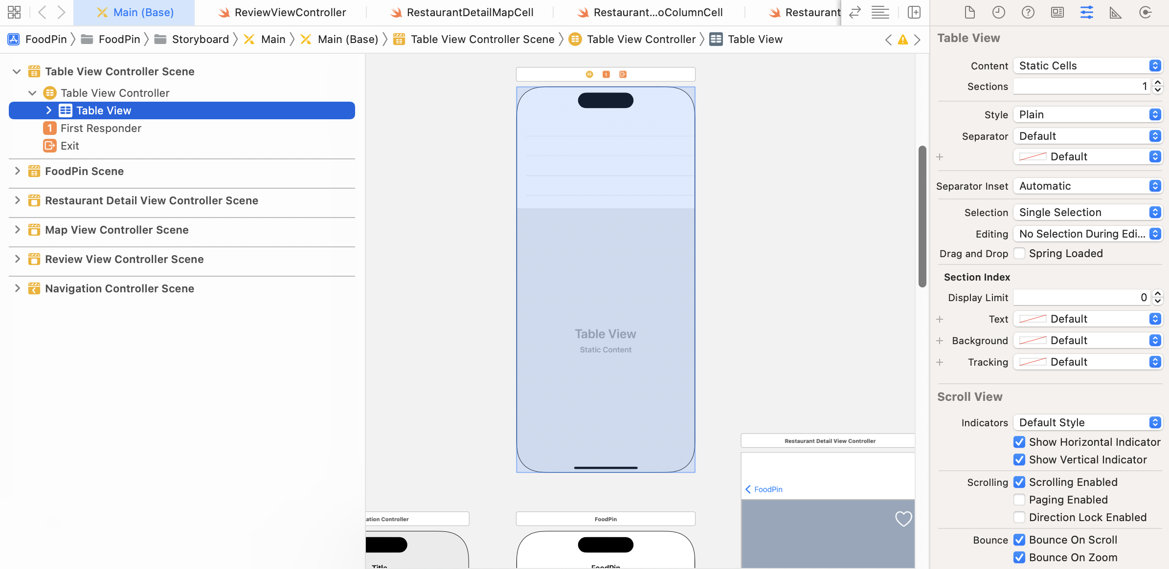 Figure 18-2. A static table view