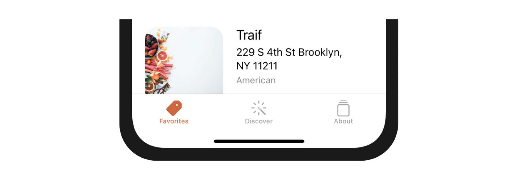 Figure 22-2. The tab bar of the FoodPin app