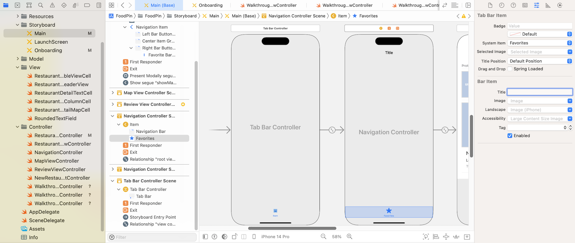 Figure 22-4. Setting the tab bar item