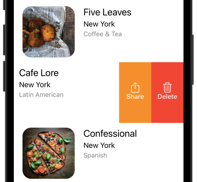 Figure 12-9. Customizing the action buttons with new background color and icons