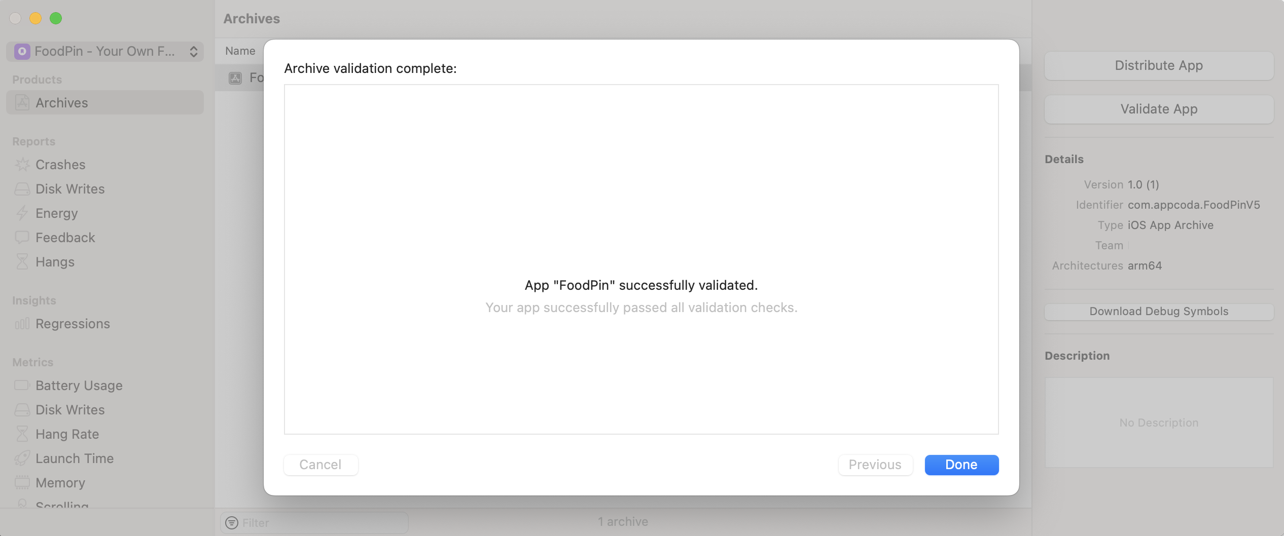 ￼Figure 27-14. Xcode automatically creates the provisioning profile for your distribution release