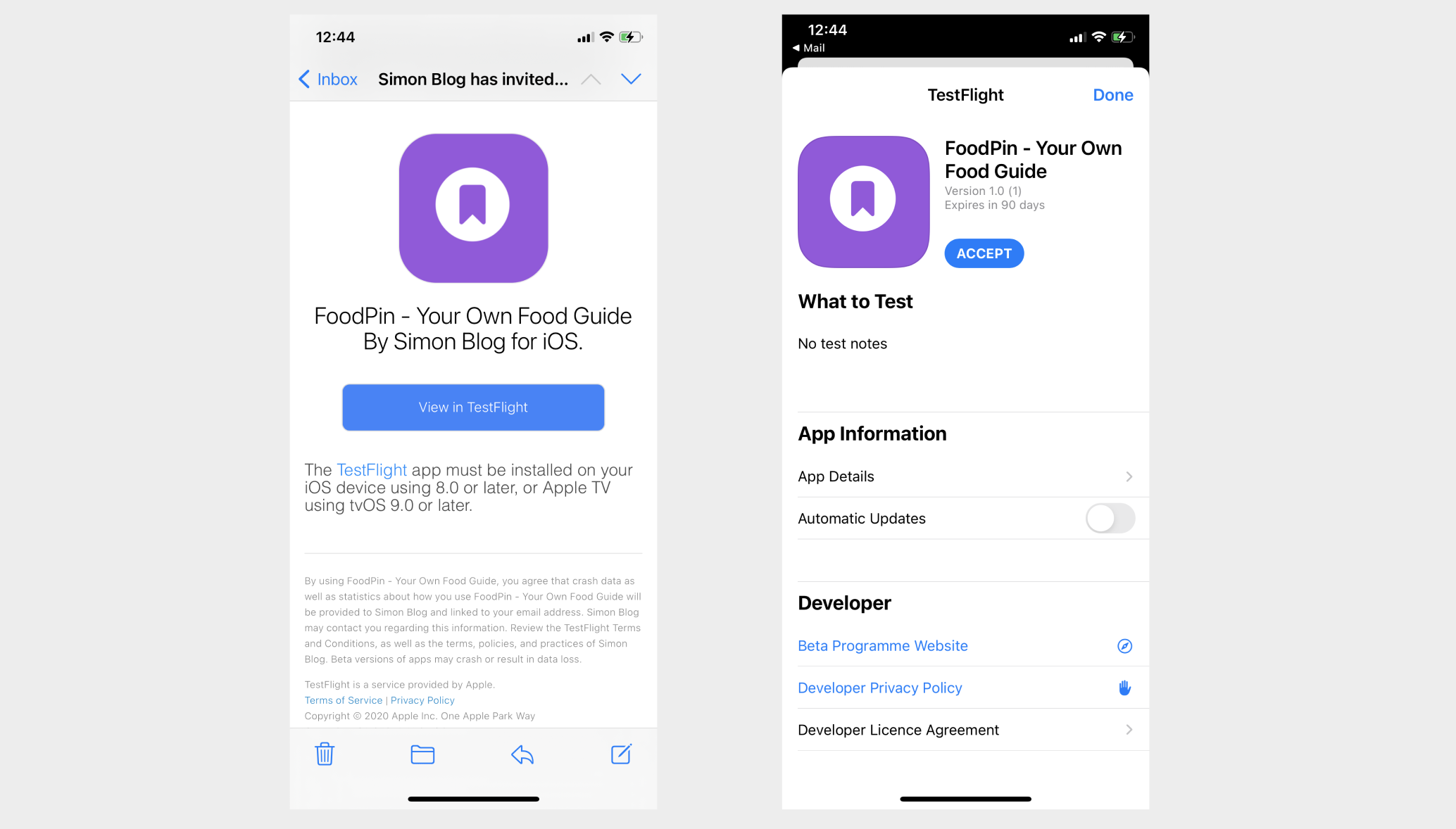 ￼Figure 27-18. Send invitation to your testers