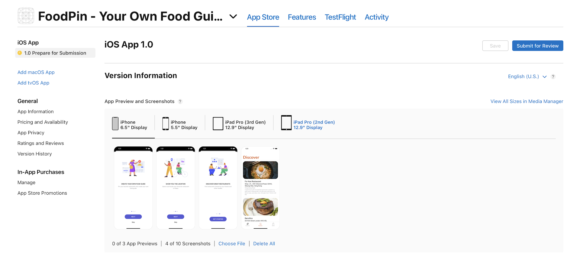 Figure 27-4. Prepare the app screenshots