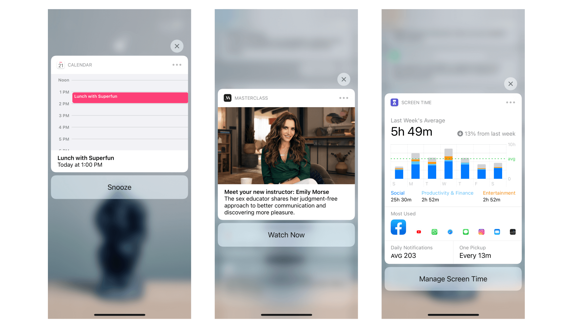 Figure 30-2. Sample user notifications in rich content