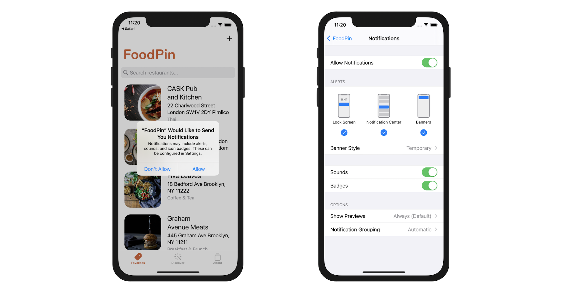 Figure 30-4. Ask for the user's permission and authorization