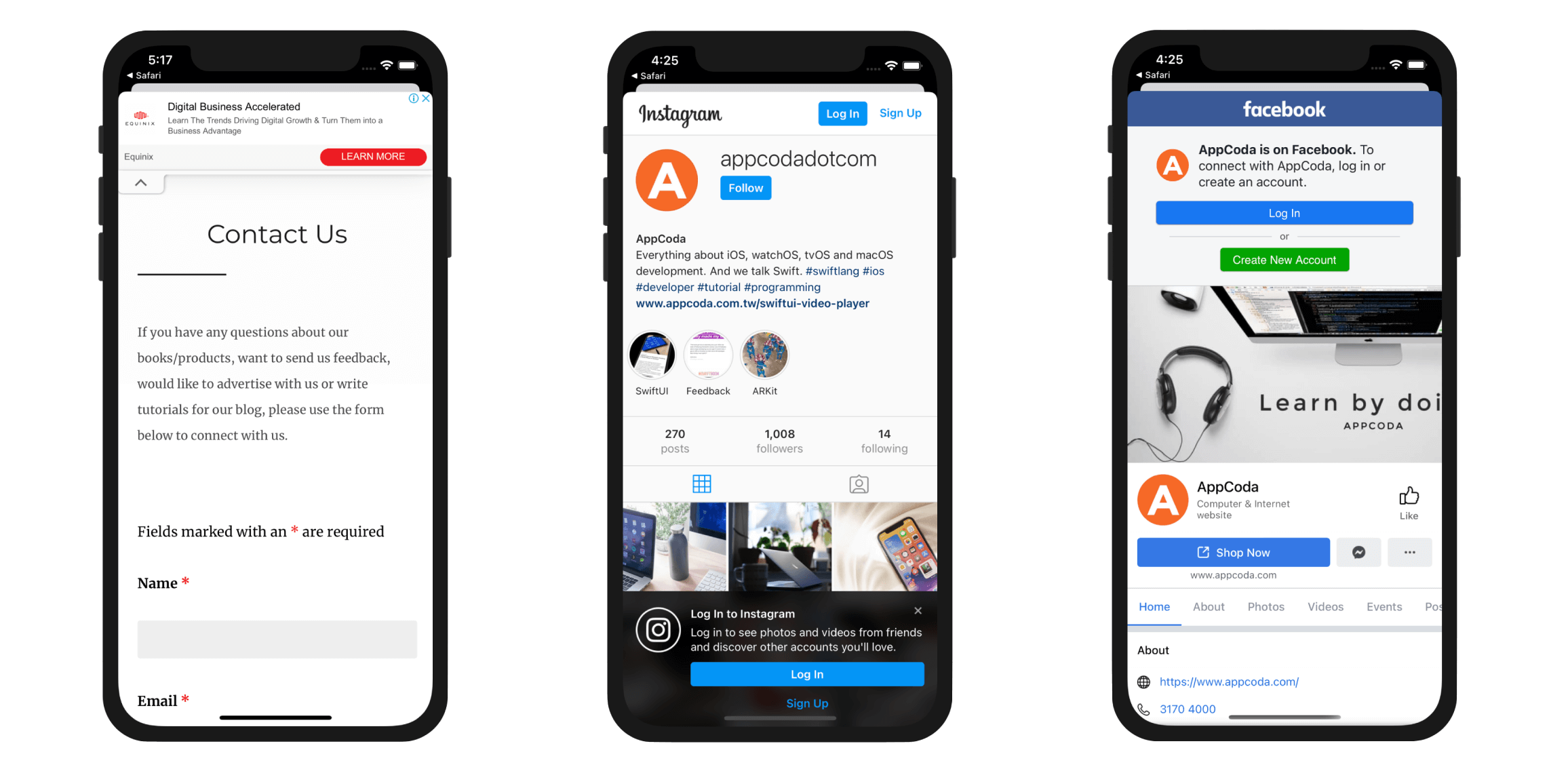 Figure 23-12. Loading a web page using WKWebView