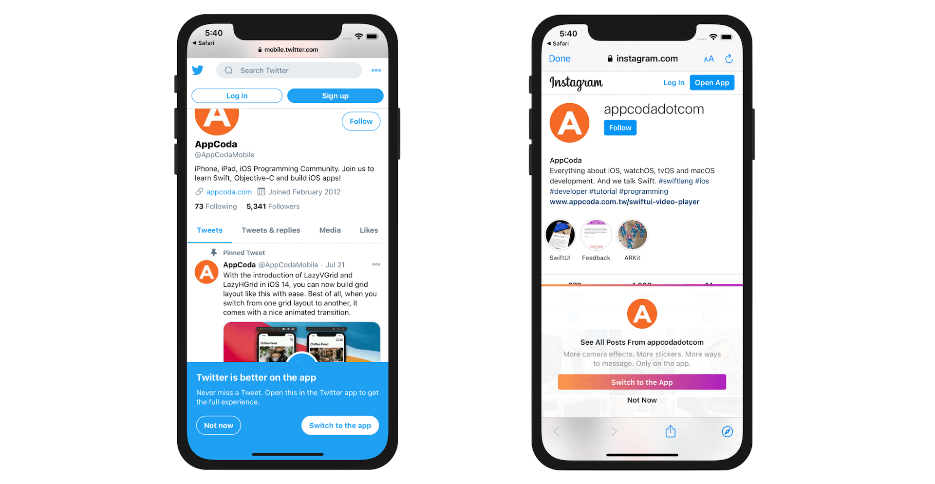 Figure 23-13. Loading a web page using SFSafariViewController