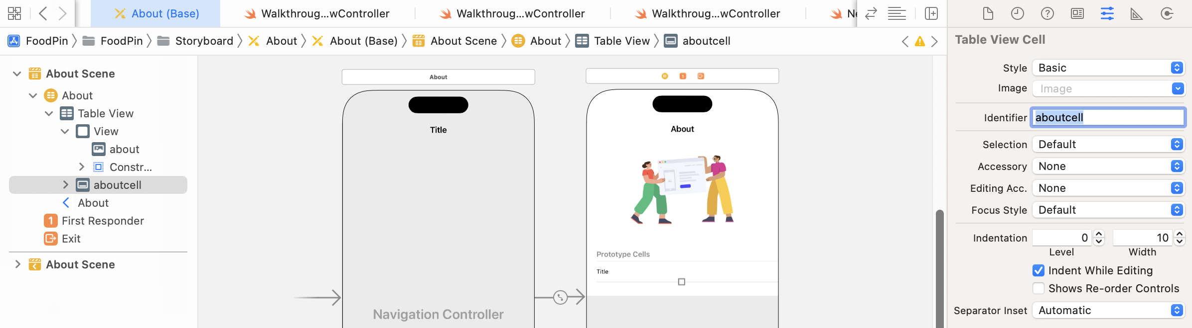 Figure 23-3. The layout of the About view