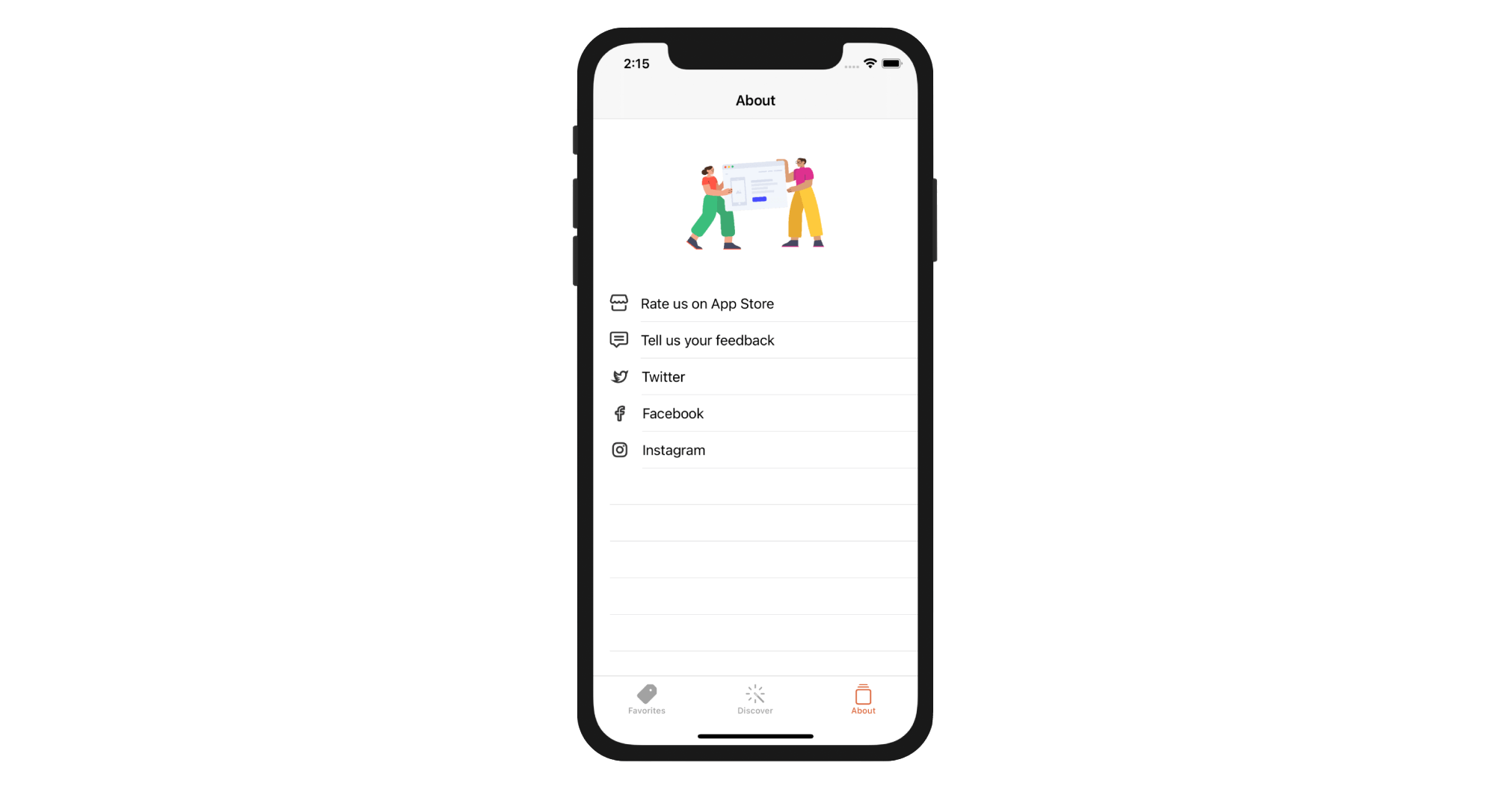 Figure 23-5. The About screen using the plain style