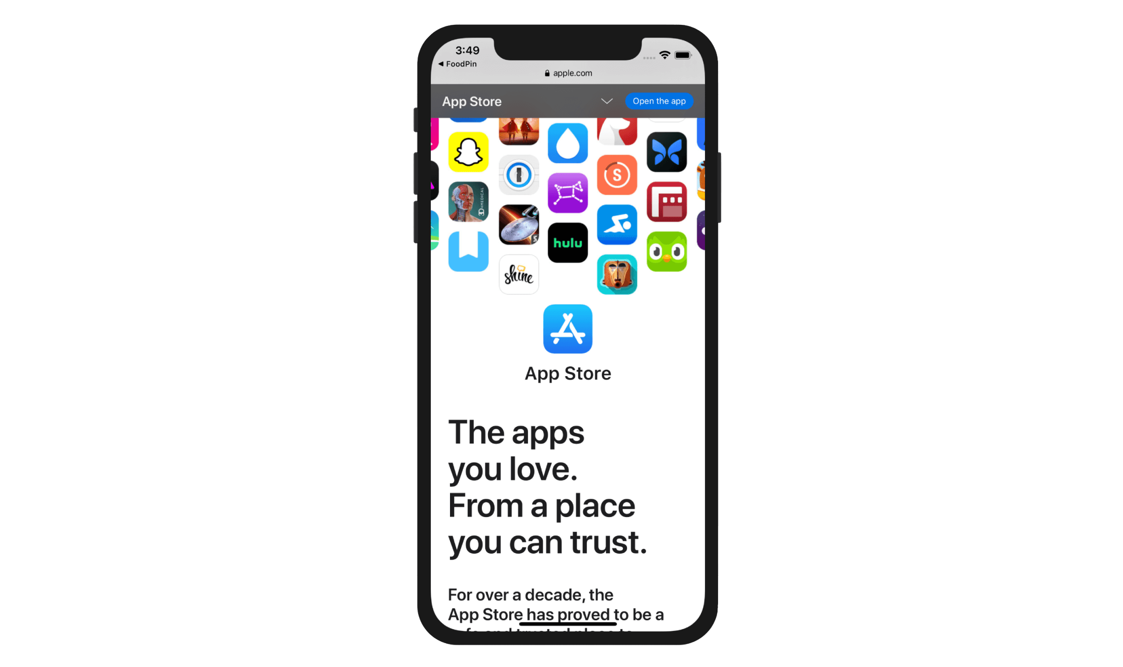 Figure 23-7. Displaying web content in Safari